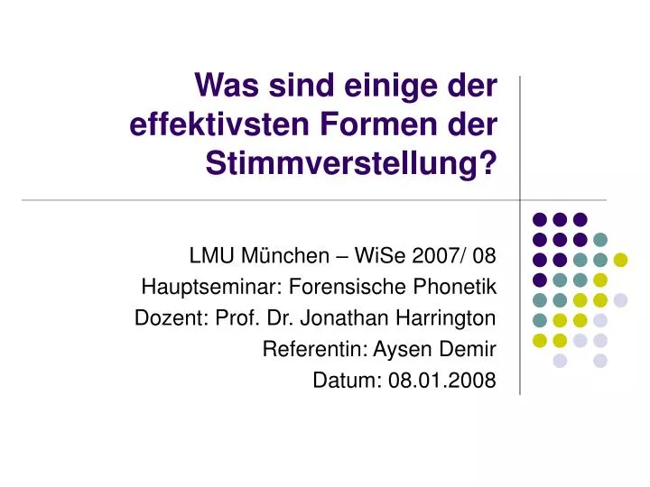 was sind einige der effektivsten formen der stimmverstellung