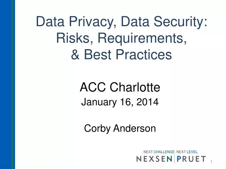 data privacy data security risks requirements best practices