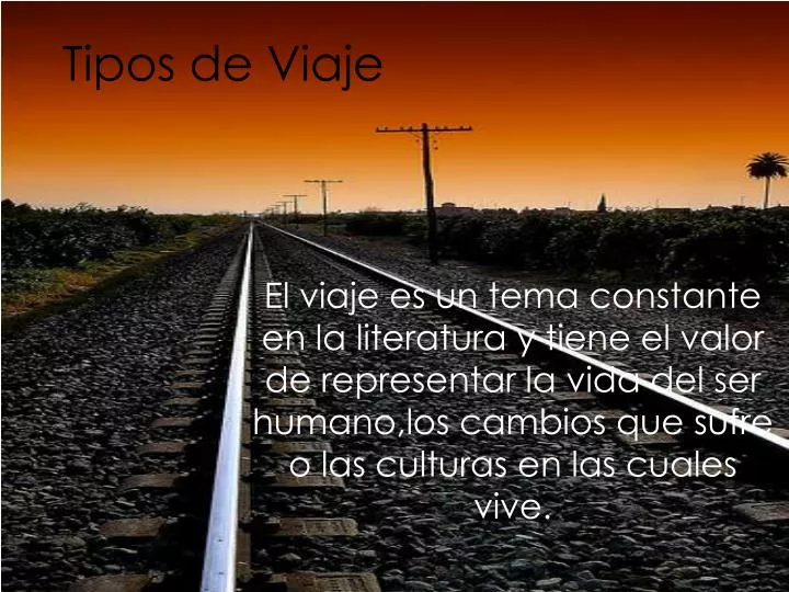 tipos de viaje