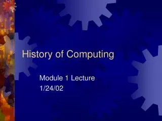 History of Computing