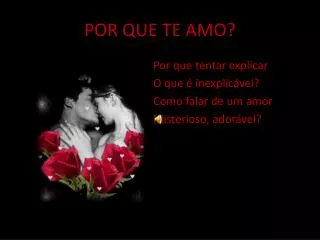 por que te amo