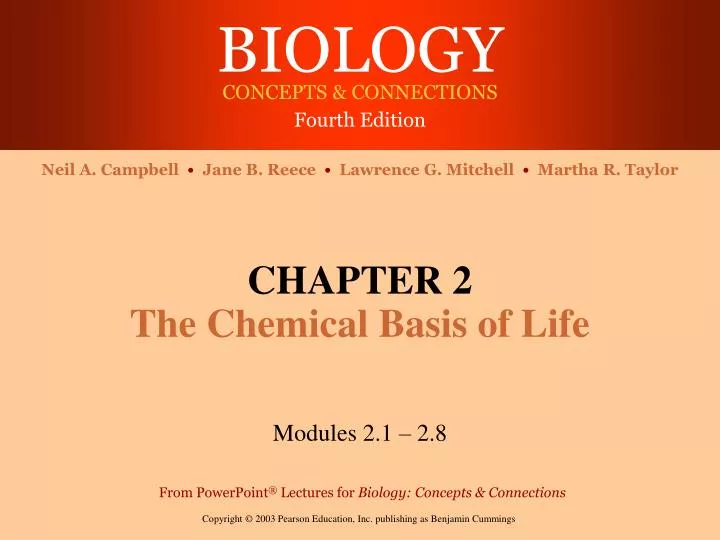chapter 2 the chemical basis of life