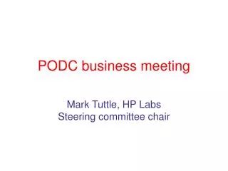 PODC business meeting