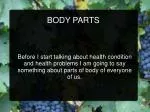 BODY PARTS - slide 1