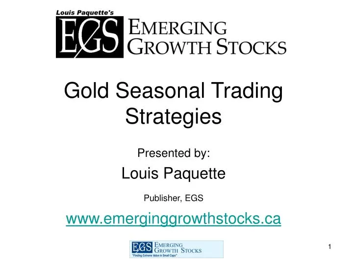 gold seasonal trading strategies