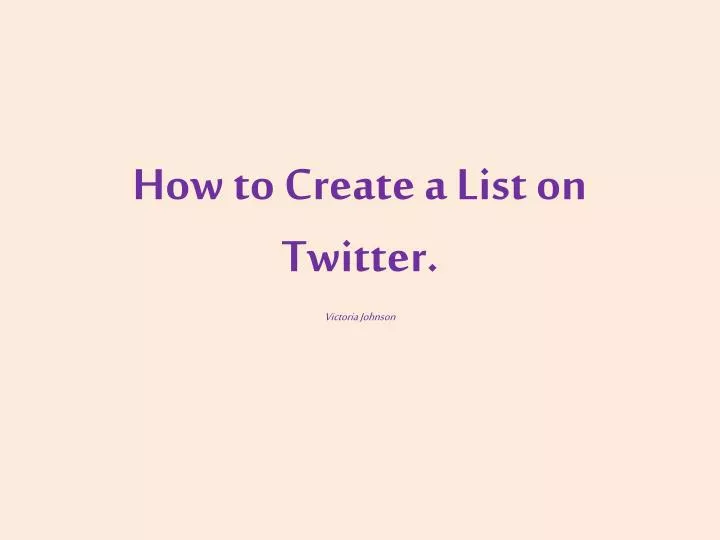 how to create a list on twitter