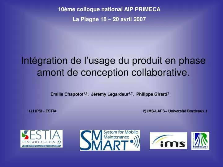 int gration de l usage du produit en phase amont de conception collaborative