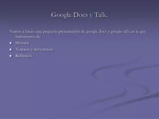 google docs y talk