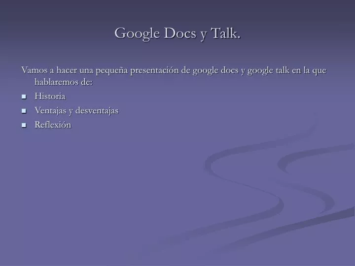 google docs y talk