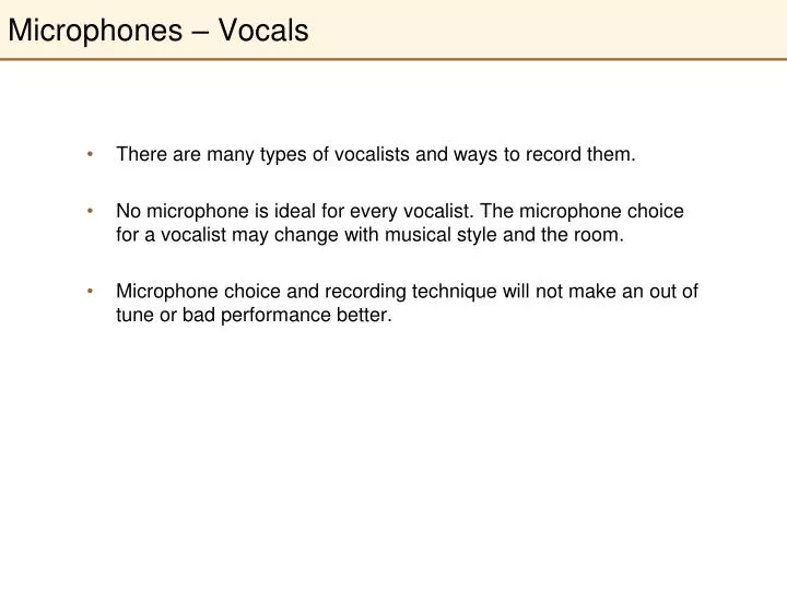 microphones vocals
