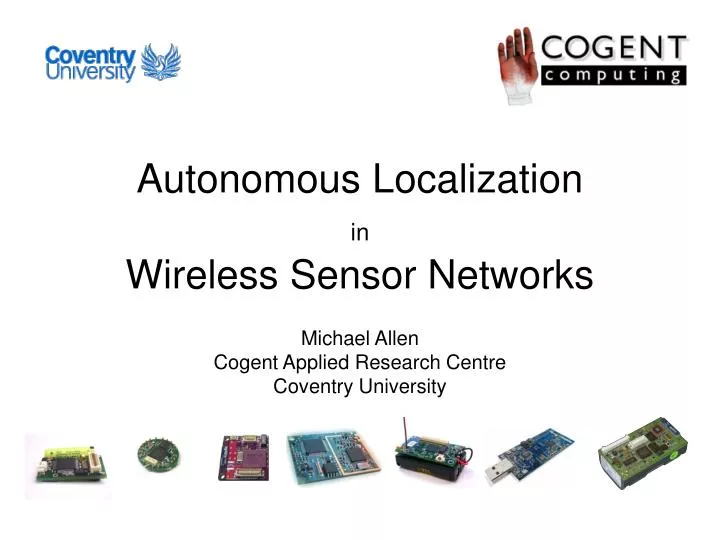 autonomous localization in wireless sensor networks