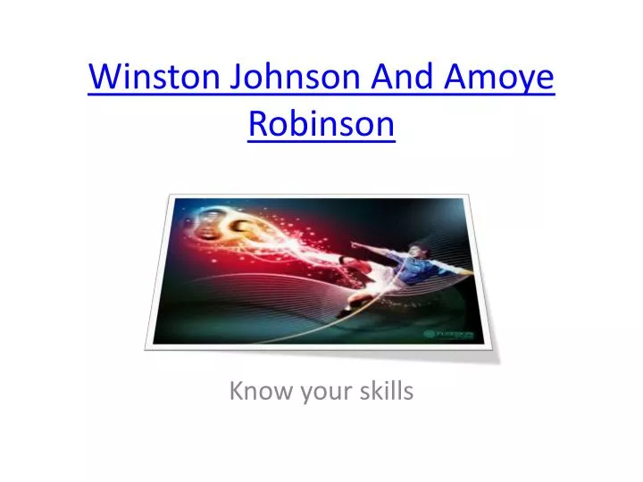 winston johnson and amoye robinson