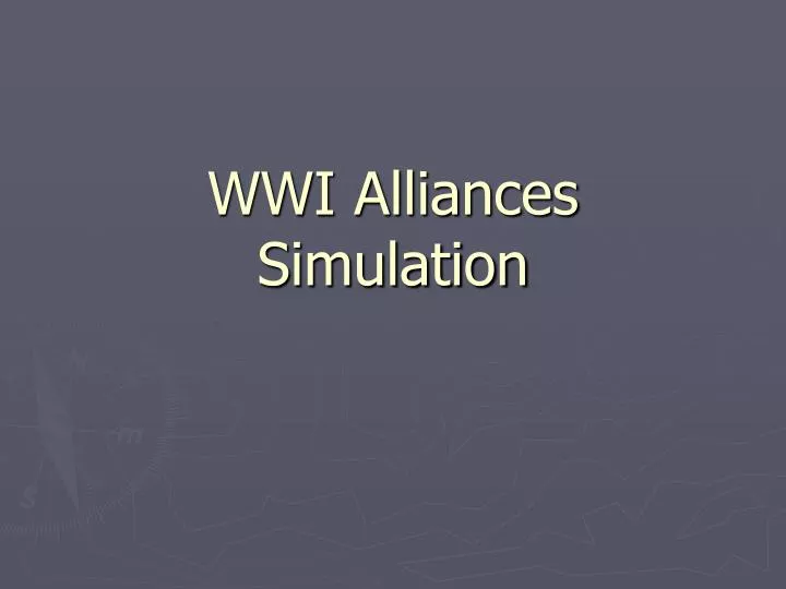 wwi alliances simulation