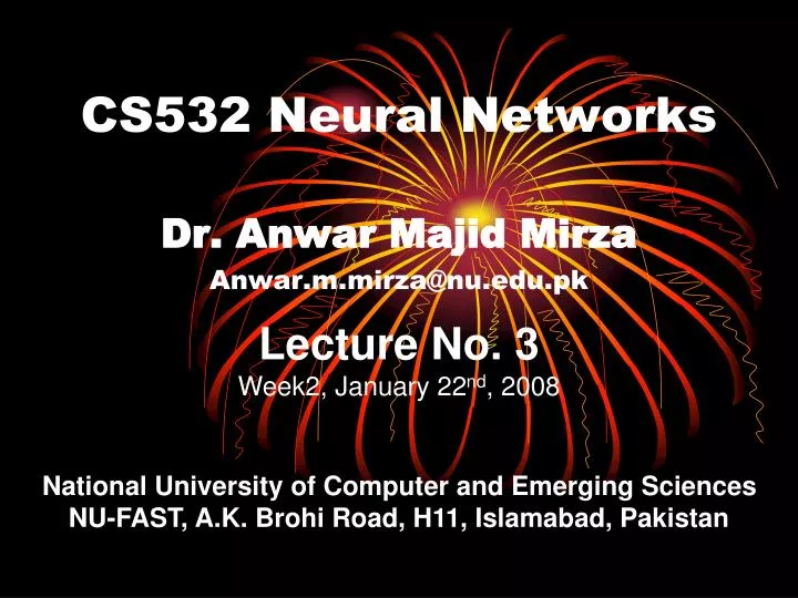 cs532 neural networks