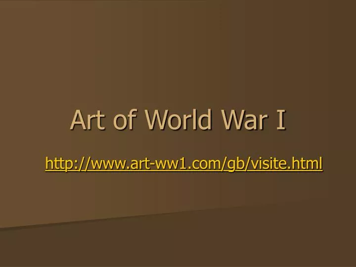 art of world war i