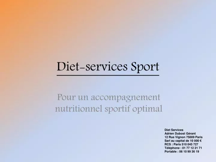 diet services sport