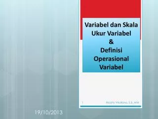 variabel dan skala ukur variabel definisi o perasional variabel
