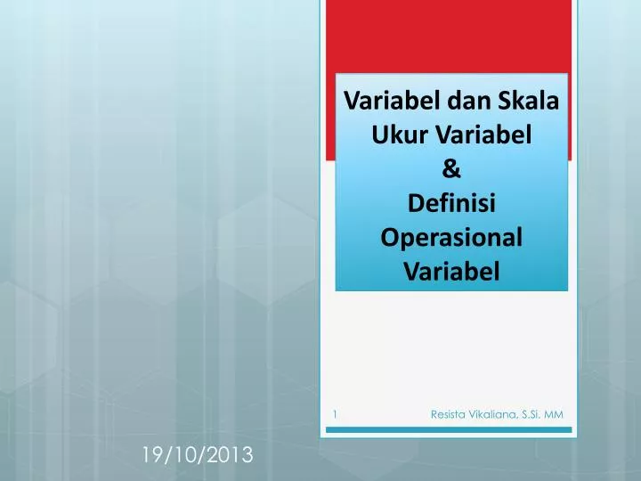 variabel dan skala ukur variabel definisi o perasional variabel