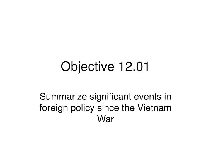 objective 12 01