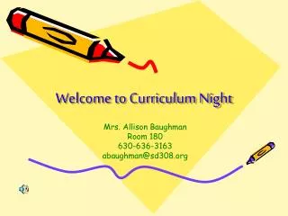 Welcome to Curriculum Night