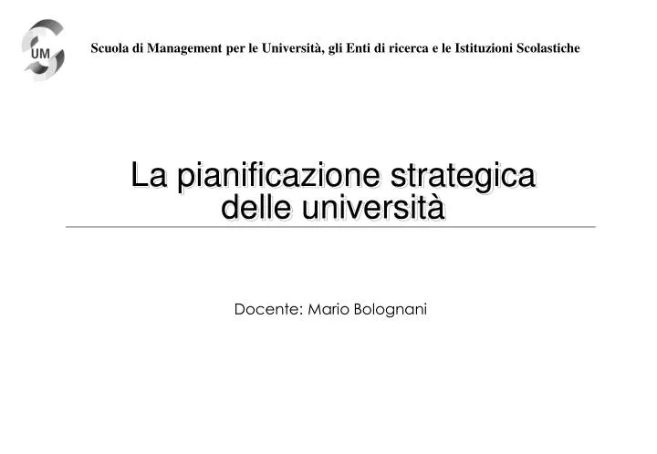 la pianificazione strategica delle universit