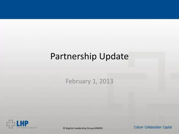 partnership update