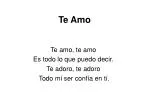 Te Amo - slide 1