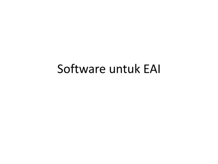 software untuk eai