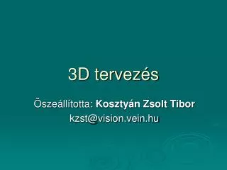 3d tervez s