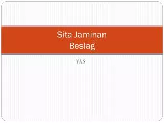 sita jaminan beslag