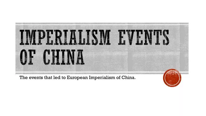 imperialism events of china
