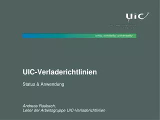uic verladerichtlinien