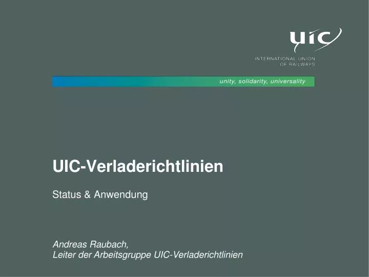 uic verladerichtlinien