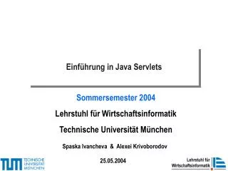sommersemester 2004 lehrstuhl f r wirtschaftsinformatik technische universit t m nchen