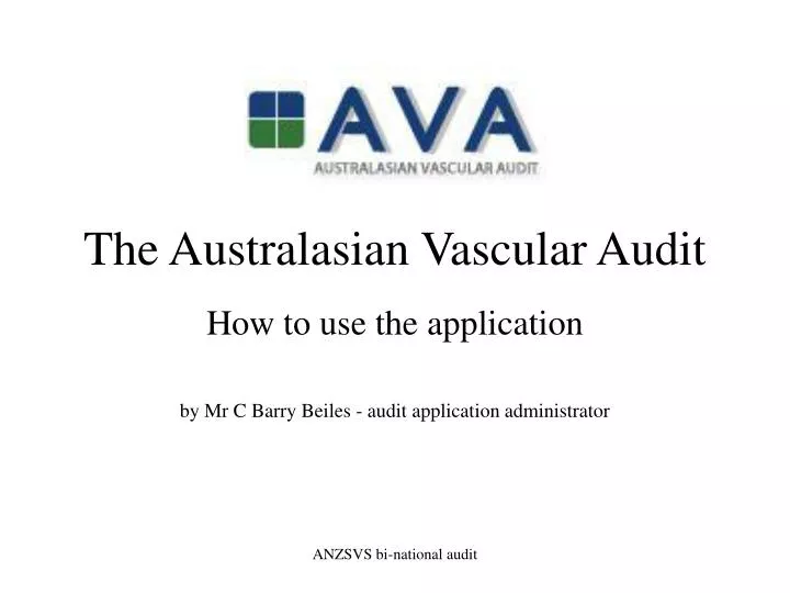 the australasian vascular audit