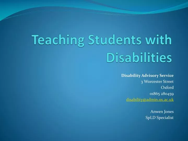 teaching students with disabilities