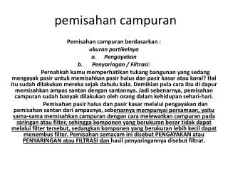 pemisahan campuran