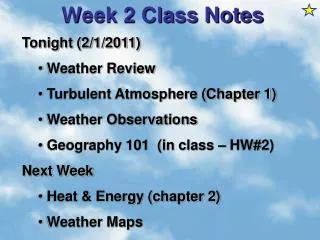 Week 2 Class Notes