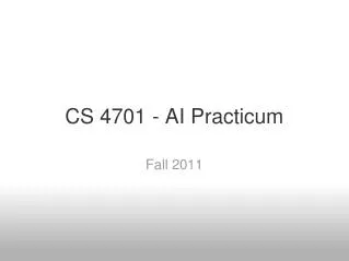 CS 4701 - AI Practicum