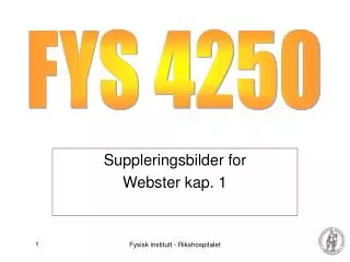suppleringsbilder for webster kap 1