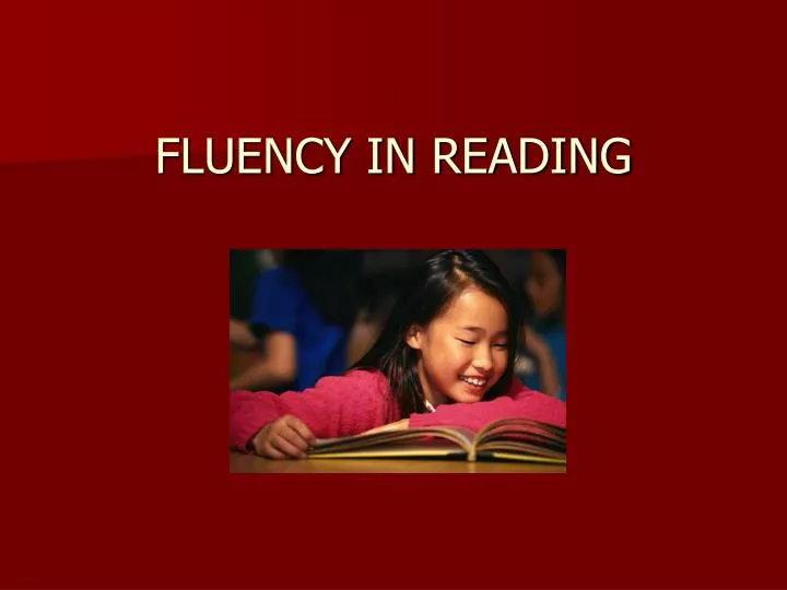 fluency in reading