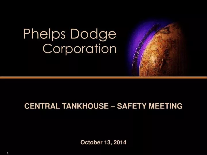 central tankhouse safety meeting