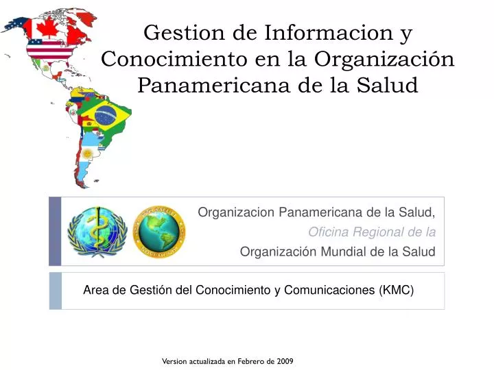 gestion de informacion y conocimiento en la organizaci n panamericana de la salud