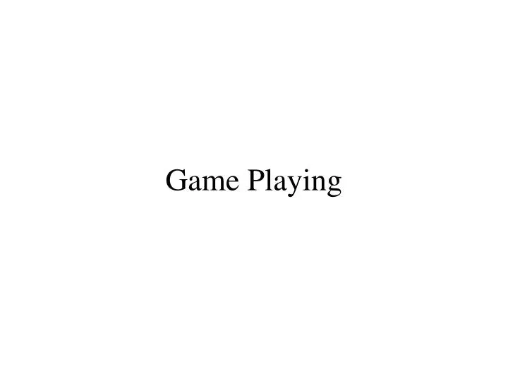 game playing