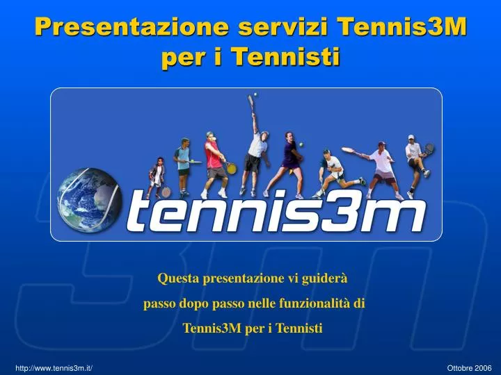 presentazione servizi tennis3m per i tennisti