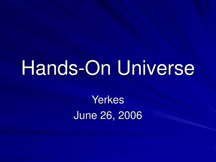 hands on universe