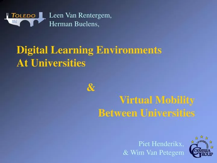 digital learning environments at universities