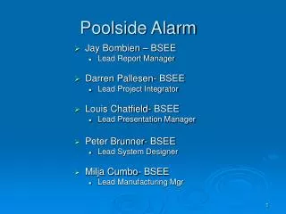Poolside Alarm