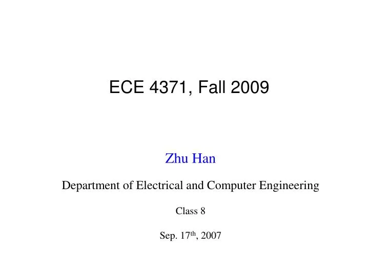 ece 4371 fall 2009