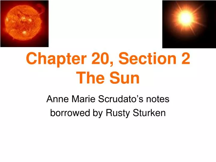 chapter 20 section 2 the sun